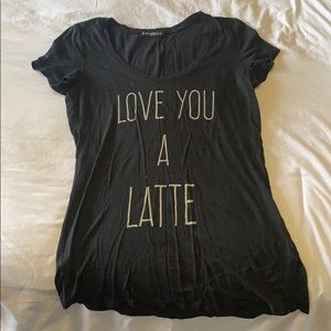 scoop neck coffee tee